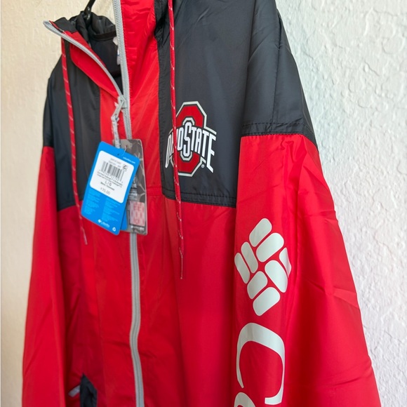 NWT Columbia Ohio State Buckeyes Challenger Windbreaker Jacket Men’s Large - Picture 4 of 5
